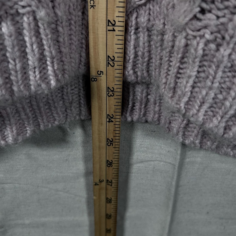 Berretti Womens Cable Knit Sweater M Pink Grey Made in Italy Wool Alpaca Blend - Picture 6 of 8